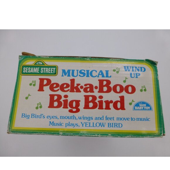 Vintage 1990 Seseame Street Musical Peek-A-Boo Big Bird Wind-up Toy - Picture 3 of 10